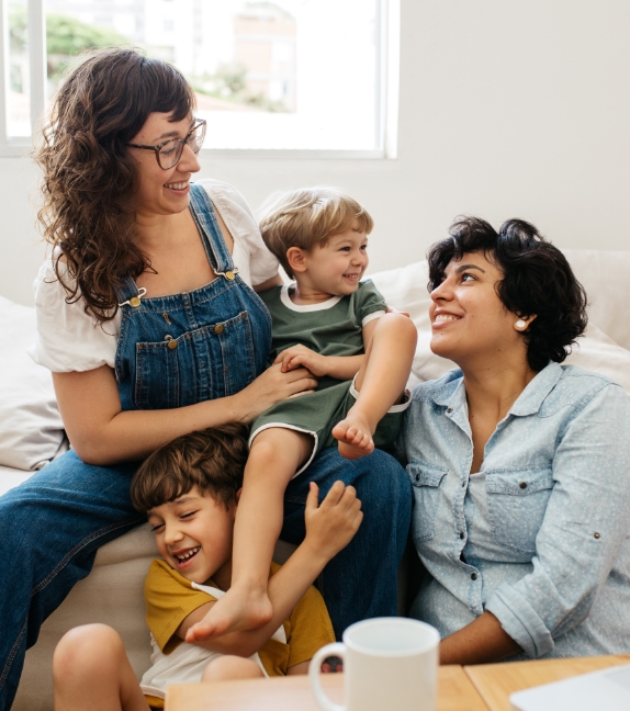 Family gather while waiting for Heat Pump Repair in Bellbrook, OH